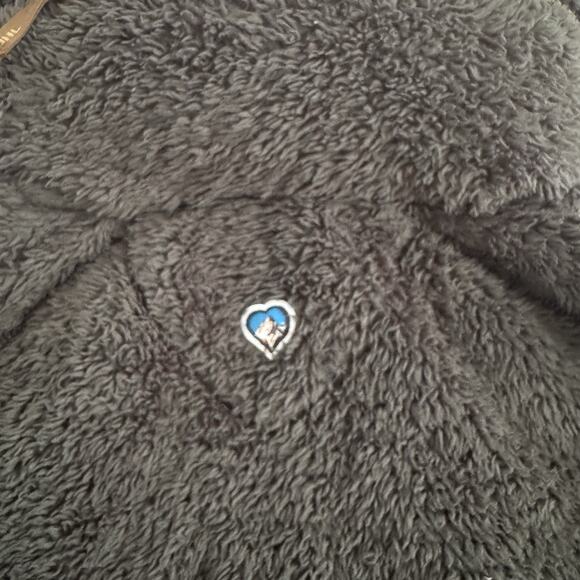 KUHL Flight Jacket Women’s Small Brown Sherpa Fleece Zip-Up Hooded Outdoor Coat - Picture 12 of 14